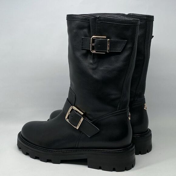 Jimmy Choo Double Buckle Moto Boots size 36 - Picture 10 of 15